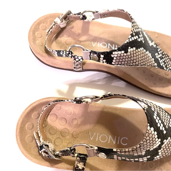 Vionic Kirra Sandals Natural Snake - Picture 2 of 5